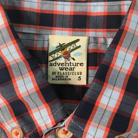 Plaid Boys Button Down, 5  NEW - Picture 3 of 9